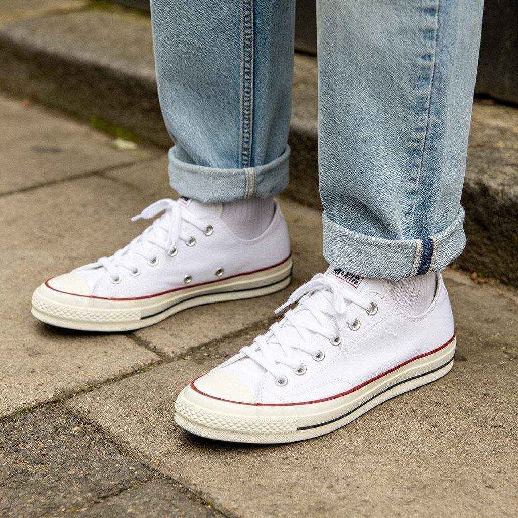 White Canvas Shoes - Image 4