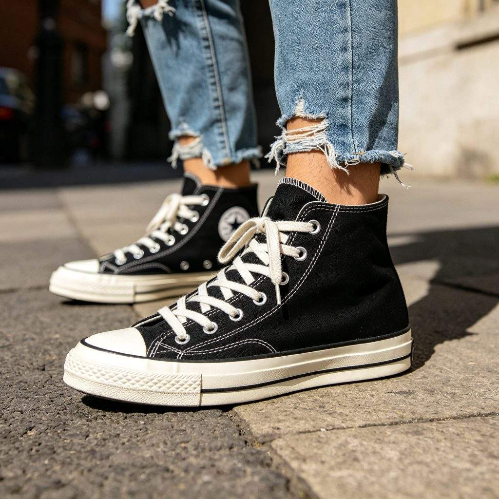 Black Canvas Shoes - Image 4