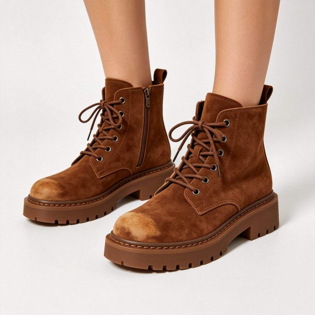 Brown Combat Boots - Image 4