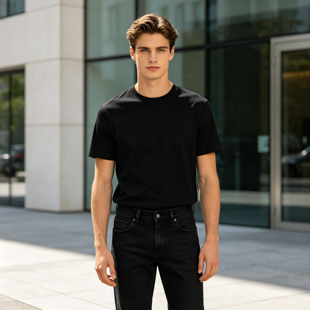 Black Straight Leg Jeans - Image 4