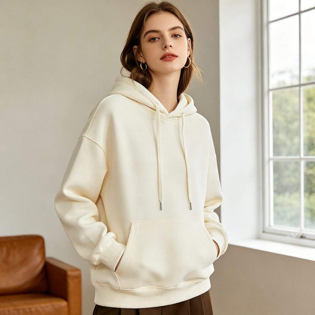 Off-White Hooded Sweatshirt - Image 4