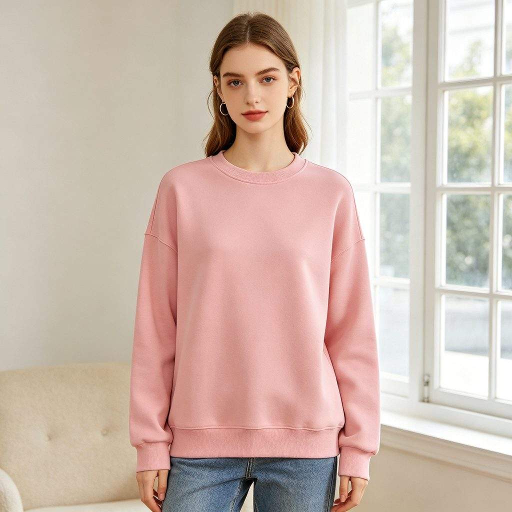 Pink Crew Neck Sweatshirt - Image 4