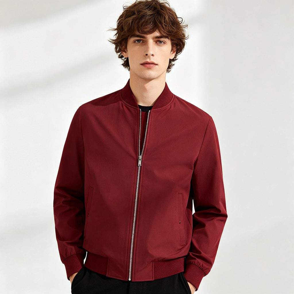 Burgundy Varsity Jacket - Image 4