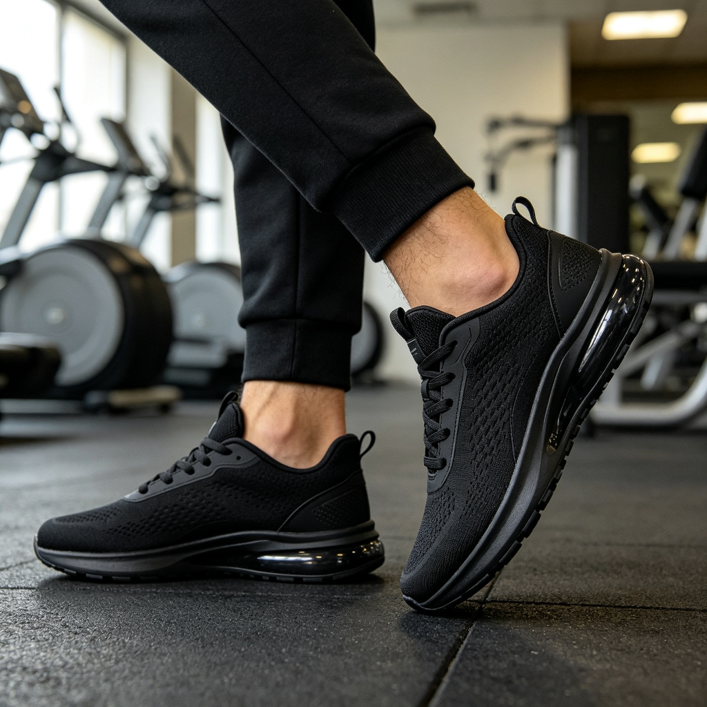 Black Athletic Casual Sneakers - Image 4
