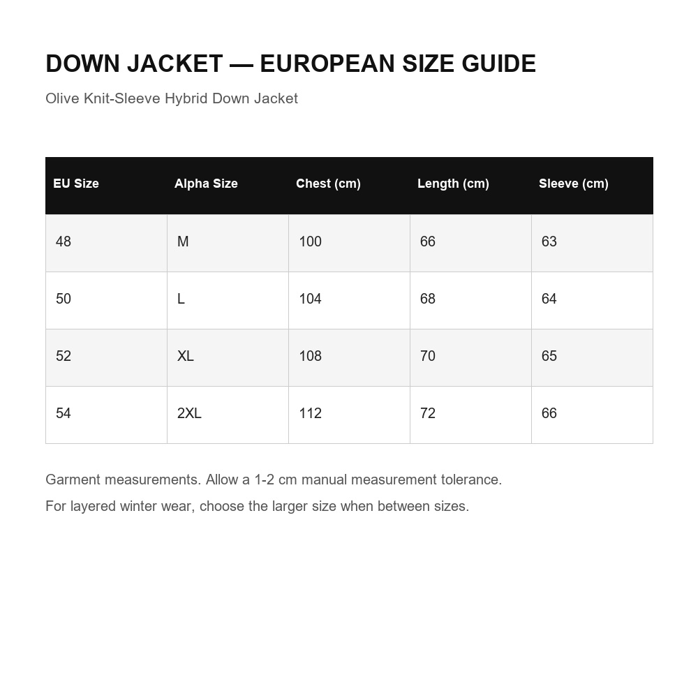 Olive Knit-Sleeve Hybrid Down Jacket - View 4