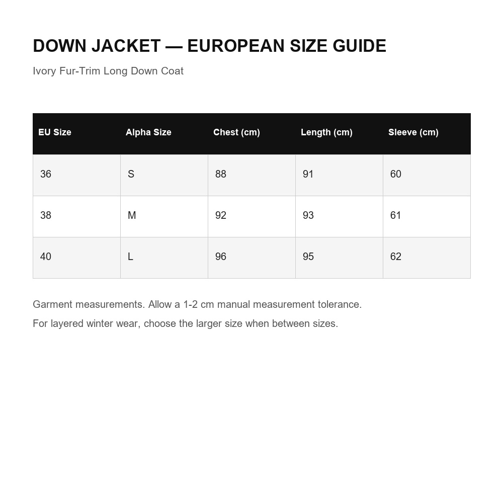 Ivory Fur-Trim Long Down Coat - View 4
