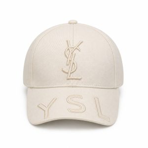 Ivory Tonal Embroidered Baseball Cap - View 1