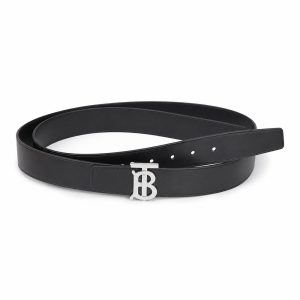 Black Silver Patterned Buckle Belt, 35mm - View 1