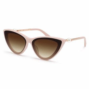 Light Pink Pearl Cat-Eye Sunglasses - View 1
