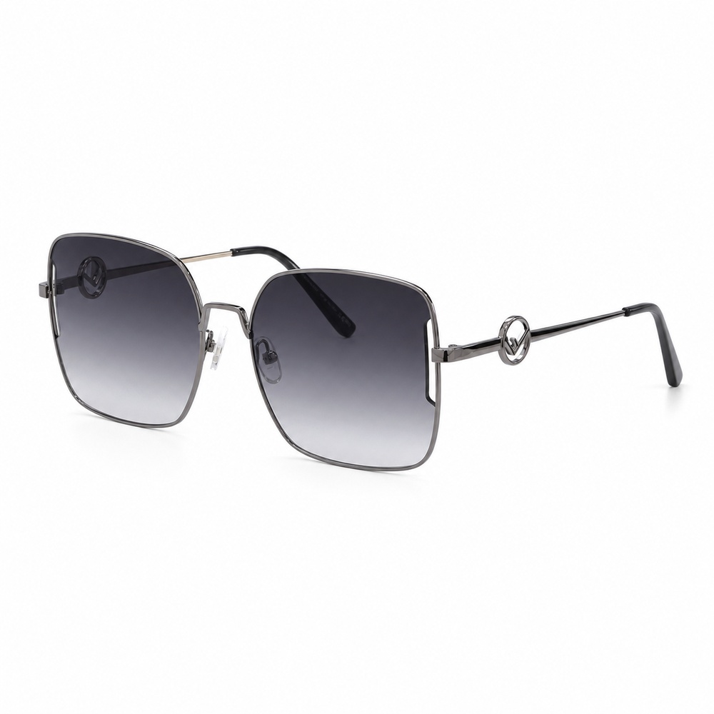 Gunmetal Gradient Square Sunglasses - View 1